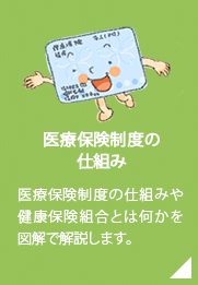 医療保険制度の仕組み／医療保険制度のしくみや健康保険組合とは何かを図解で解説します。